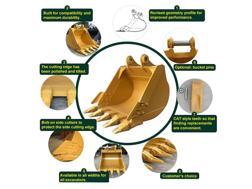 Types and application scenarios of excavator buckets | MechLink